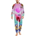 thumbnail image 1 of Kirby Men's Hooded Jumpsuit - Zip Up One Piece Pajamas Soft Cozy Winter Warm Plush Loungewear, 1 of 8