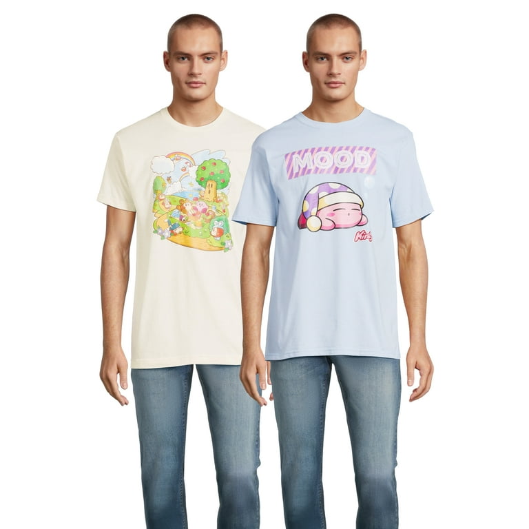 Kirby Men's & Big Men's Graphic Tee Shirts, 2-Pack, Sizes S - 3XL