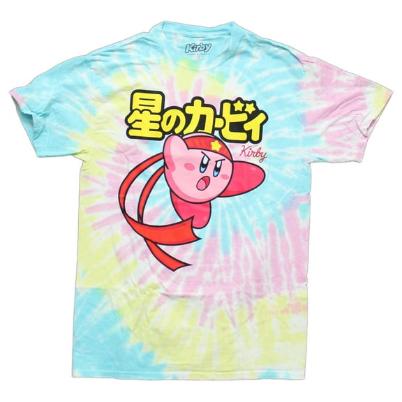 Kirby Mens T-Shirt - Samurai Style Tie Dye Kanji Attack