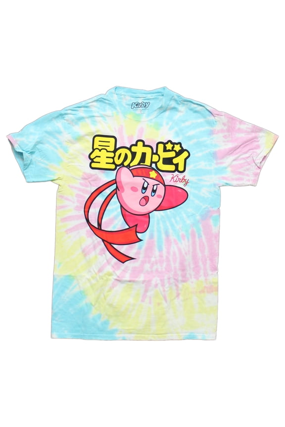 Kirby Mens T-Shirt - Samurai Style Tie Dye Kanji Attack