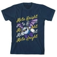 thumbnail image 1 of Kirby Meta Knight Flying With Repeat Text Boy's Navy Blue T-shirt-XS, 1 of 3
