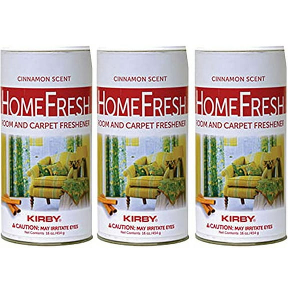 Kirby (PACK OF 3) Homefresh Carpet Powder Freshener/Room Deodorizer/Odor Remover. Scent - Cinnamon