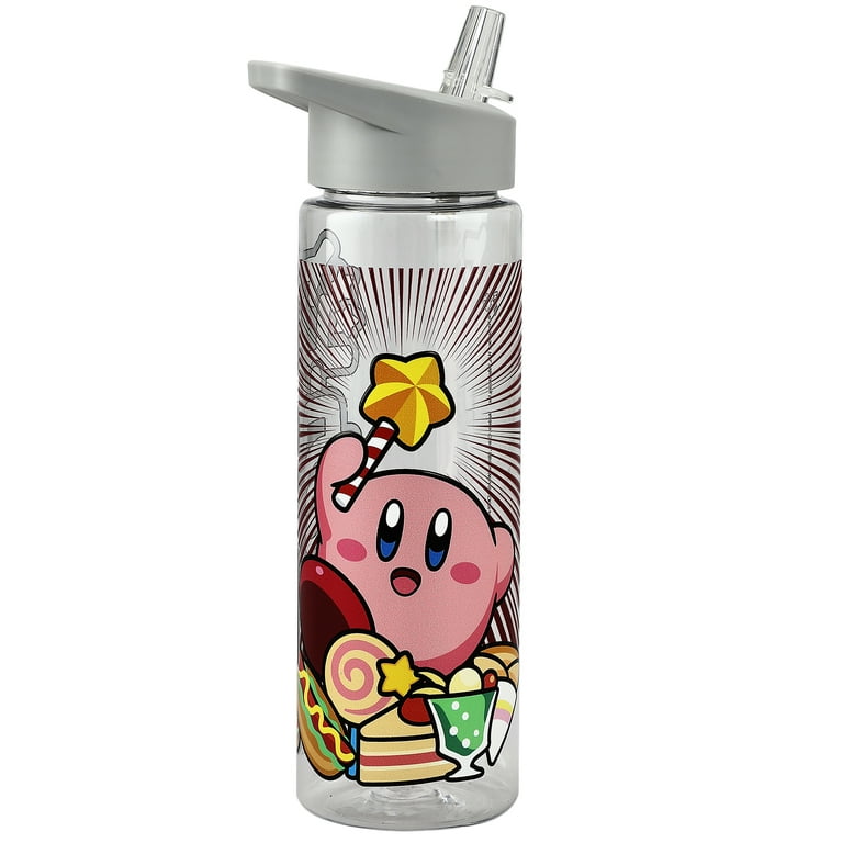 Kirby Pink Puff 24 oz Single Wall UV Printed Water Bottle