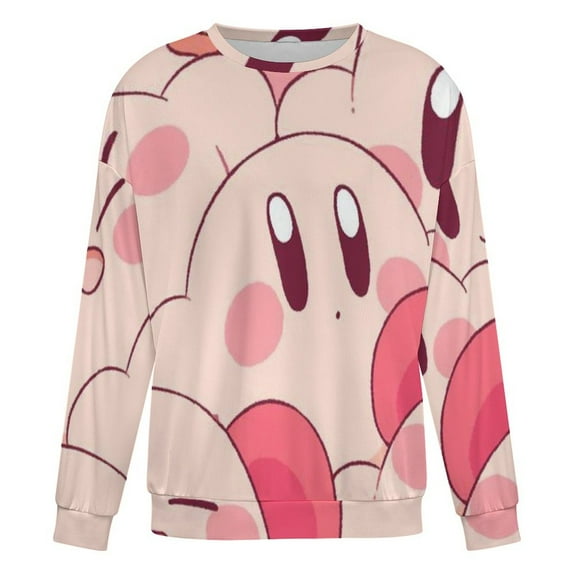 Kirby Poster Unisex Pullover Hoodie Fashion Round Neck Sweatshirts Sweater For Mens Womens