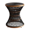 thumbnail image 1 of Kirby Rattan Round Stool Black, 1 of 5