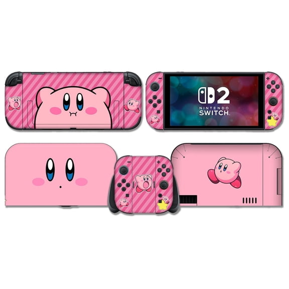 Kirby Skin | Pink Anime Nintendo Switch Old or Switch 2 Wrap