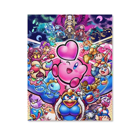 Kirby Star Allies Poster Decorative Painting Canvas Wall Poster Art Picture Painting Gift Living Room Posters Bedroom Painting Decor