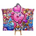 thumbnail image 1 of Kirby Star Allies Poster Hooded Blanket Soft Warm Cloak Wearable Blanket Hoodie For Kids Adult Cozy Flannel Fleece Bedding Throw Hooded Blanket, 1 of 7