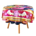 thumbnail image 1 of Kirby Star-Theme Round tablecloth has an iconic print, fits most tables, and is easy to care for perfect gifts for fans friends and family.diameter60''(152cm), 1 of 5