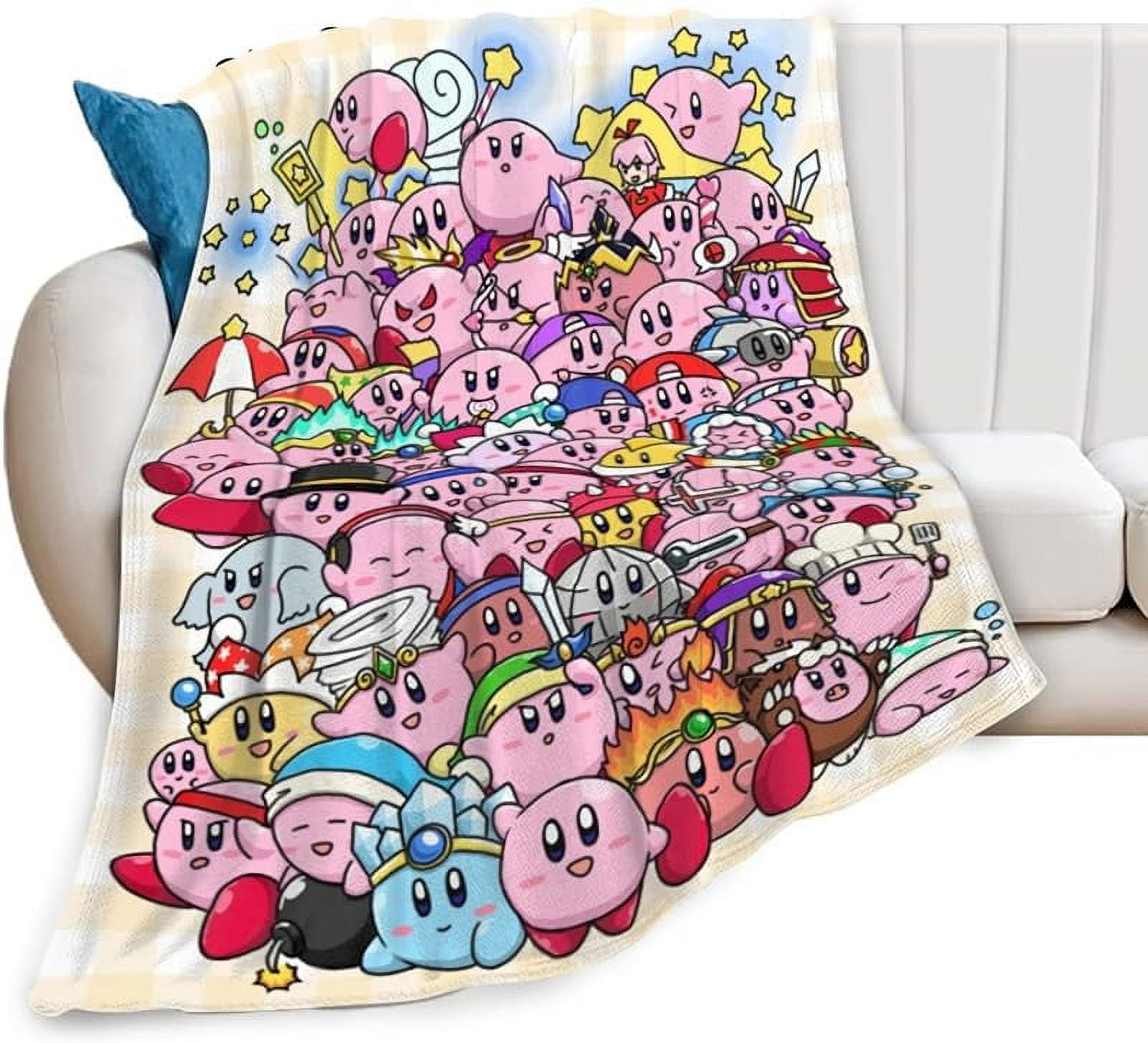 Kirby Throw Blanket Super Soft Microfiber Ultra Fuzzy Cartoon Blankets