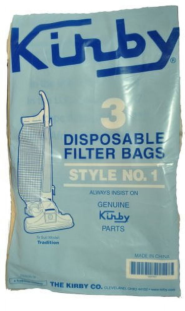 Kirby Upright Vacuum Cleaner Bags, Style 1 Tradition 3CB, Genuine Kirby ...