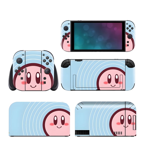 Kirby Vinyl Skin Compatible with Nintendo Switch 2 | Dockable Protective Cover | Vinyl Wrap Decal Cover | Easy Installation | Bubble-Free