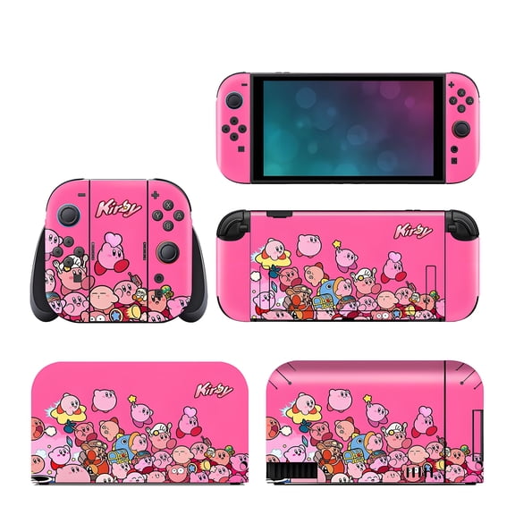 Kirby Vinyl Skin Compatible with Nintendo Switch 2 | Dockable Protective Cover | Vinyl Wrap Decal Cover | Easy Installation | Bubble-Free