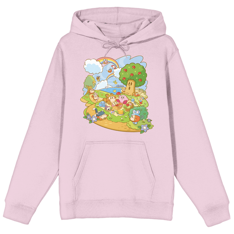 Kirby Whispy Woods Picnic Long Sleeve Cradle Pink Men's Hooded