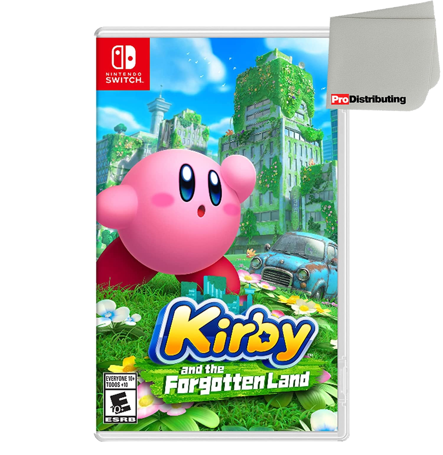 Kirby and the Forgotten Land - Nintendo Switch with Screen Cleaning Cloth