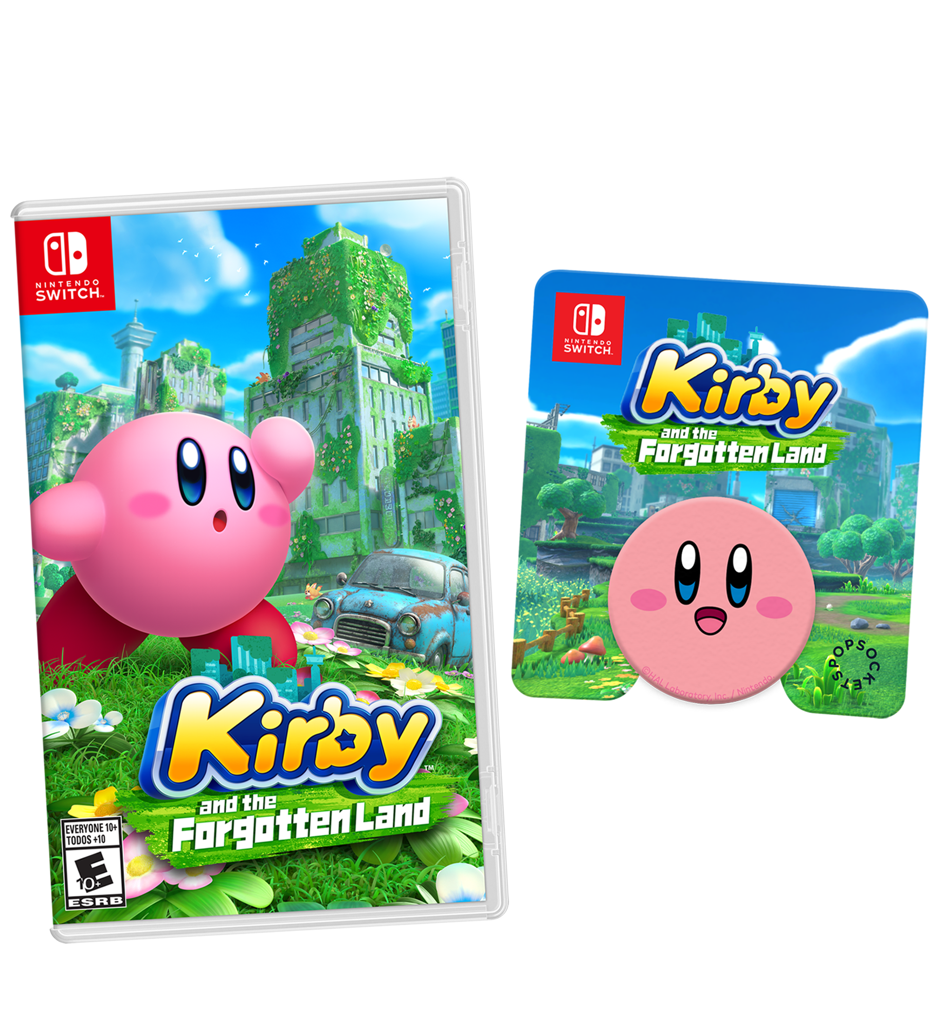 Kirby and the Forgotten Land with Pre-Order Bonus Kirby Popsocket - Nintendo Switch - image 1 of 13