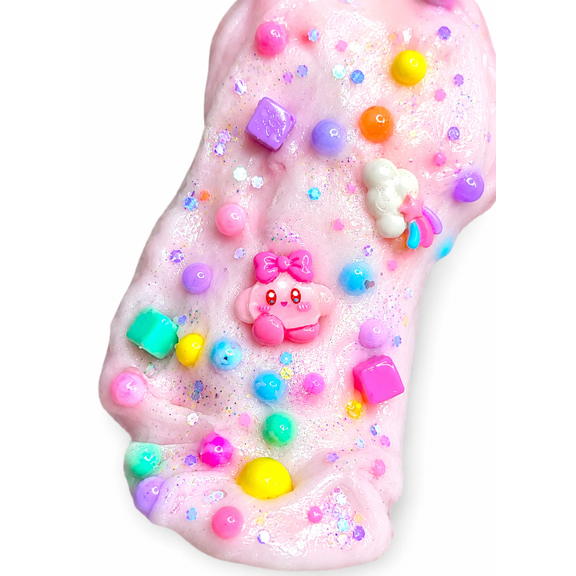 Hoshimi Slimes Candyland Clear Slime with Charms, Beads & Cloud Whip, 10 oz
