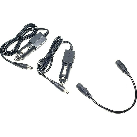 Kircuit New Car 2 Lighter Plug DC Adapter for Solar ESA1 12V Male to Male Outlet Charger Cord Auto Vehicle Boat RV Camper Cigarette Lighter Plug Power Supply Cord Cable PS Battery Charger (2 Pack)