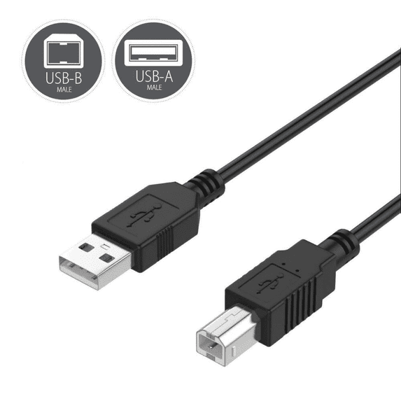Kircuit 10ft USB 2.0 Cord Cable for Canon Pixma Pro9000 S400SP MP160 MP210 MP360 Printer