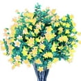 thumbnail image 1 of Kirifly Outdoor UV Resistant Artificial Flowers Yellow Plastic (6 Count), 1 of 1