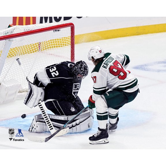 Kirill Kaprizov Minnesota Wild Unsigned NHL Debut Overtime Game-Winning Goal Photograph