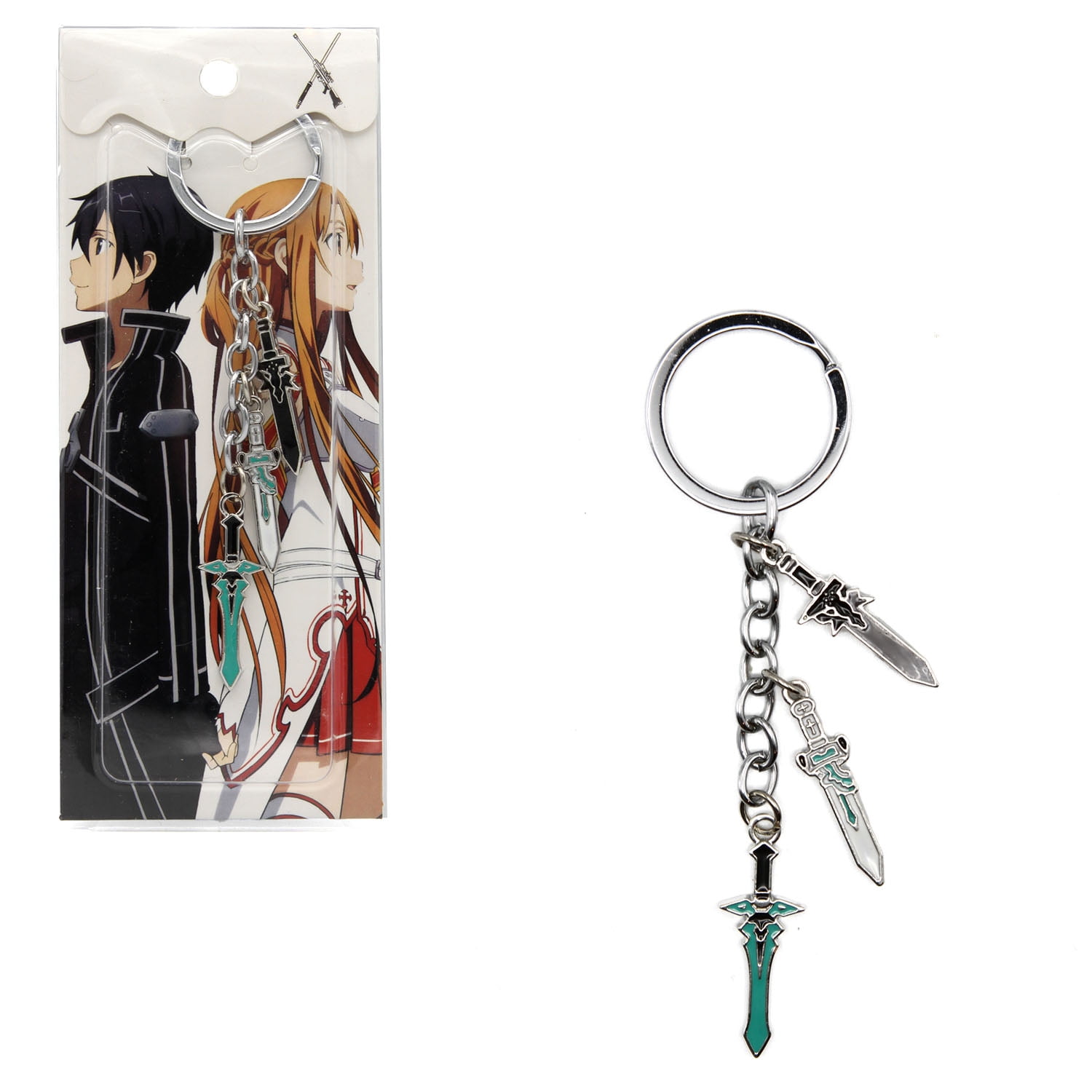 Kirito's Swords Sword Art Online 1.5" Keychain 3 pc. Pendant