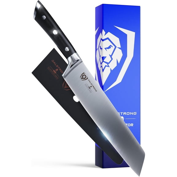 Kiritsuke Chef Knife - 8.5 inch - Gladiator Series Elite - Forged German High Carbon German Steel - Full Tang Kitchen Knife - Black G10 Handle - w/Sheath - Chef's Knife - NSF Certified