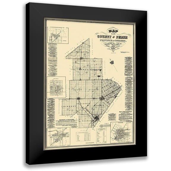 Kirk 11x14 Black Modern Wood Framed Wall Art Titled - Perth County Ontario Canada - Kirk 1875