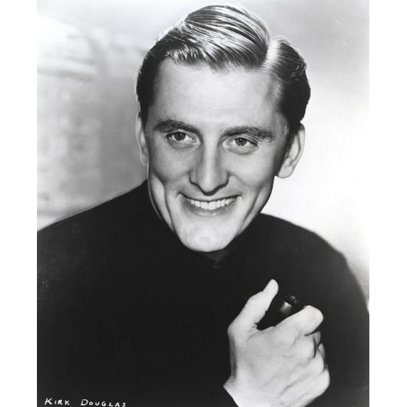 Kirk Douglas in Black Outfit smiling Portrait Photo Print (24 x 30)