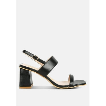 Kirk Elasticated Gussets Block Heel Sandals