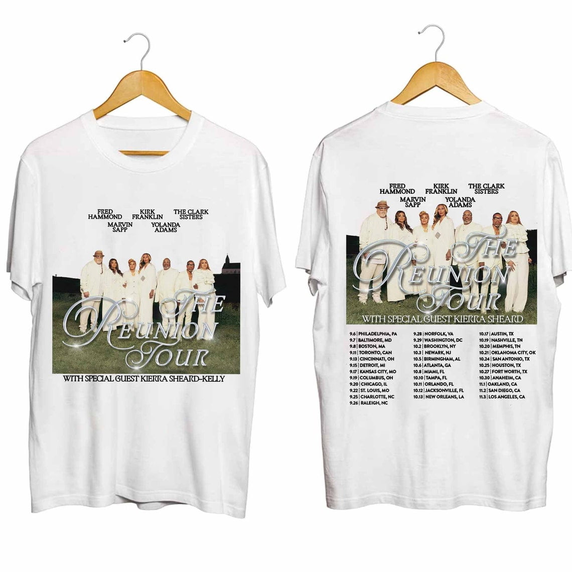 Kirk Franklin The Reunion Tour 2025 WHITE Shirt, Kirk Franklin Fan