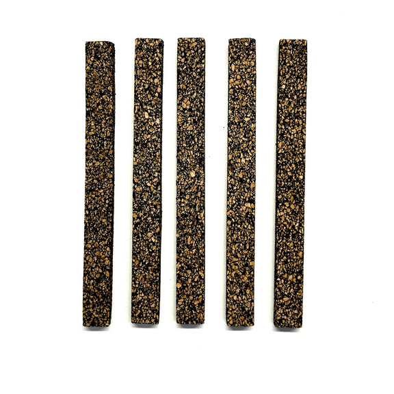 Kirk McCullough Cut-down Duck Call Rubberized Cork Strip Set 5 4 inch Rubberized Cork Strips for cutdown Style Duck Calls (5, 3/8 x 3/16 x 4 inch)