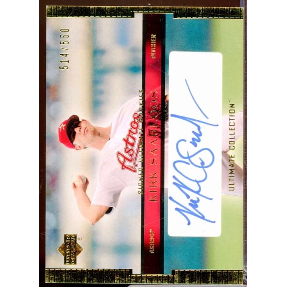 Kirk Saarloos RC Card 2002 Ultimate Collection Rookie Autograph #115