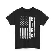 Kirk US Flag Last Name Graphic T-Shirt