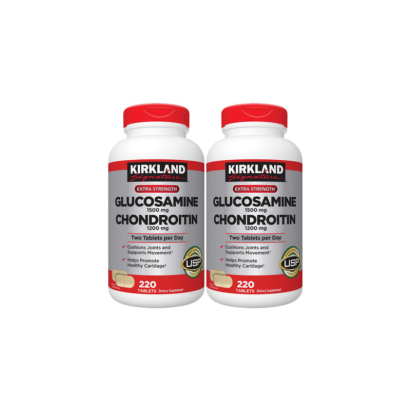 Kirkland Glucosamine HCI 1500mg Chondroitin Sulfate 1200mg 220 Tablets