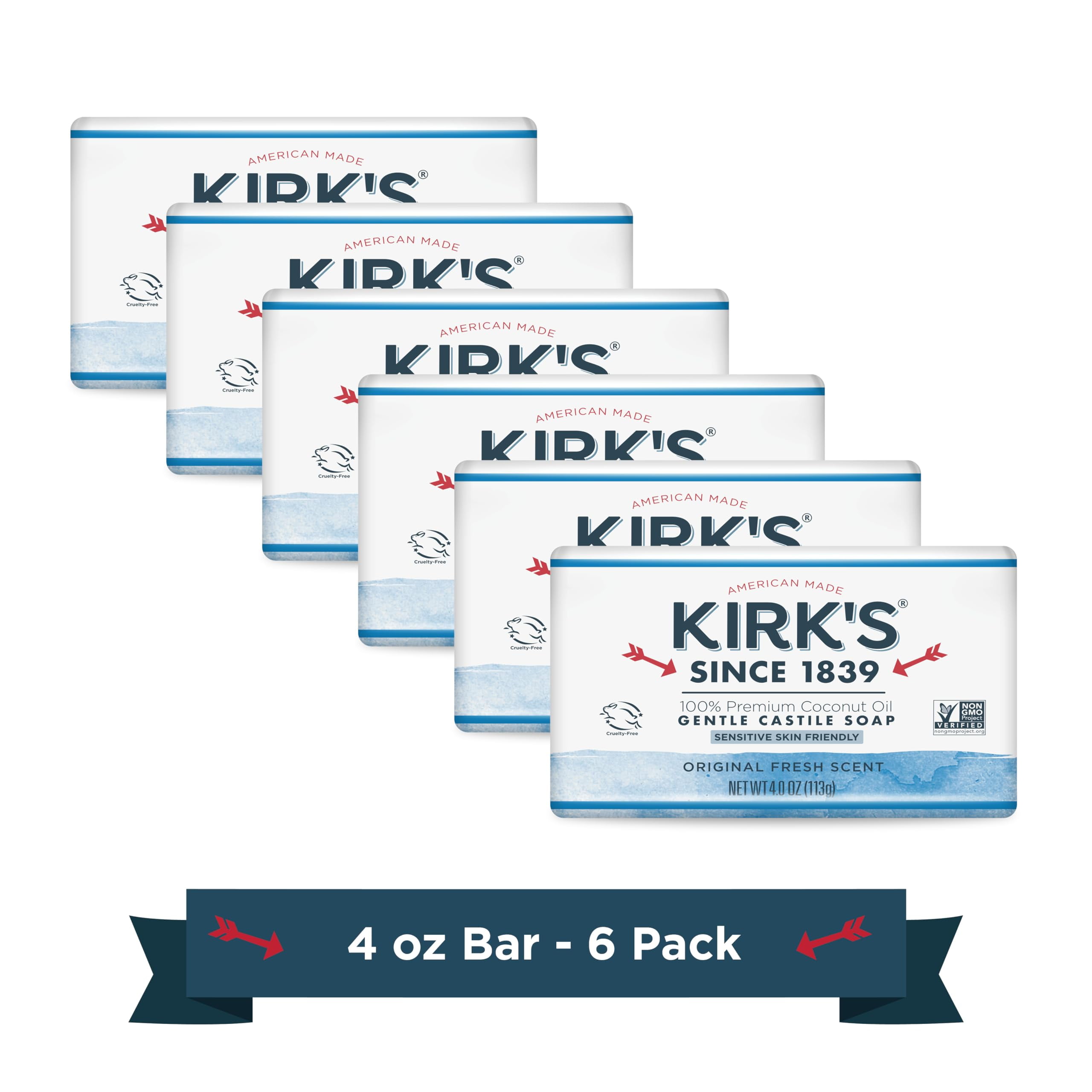 Kirk's Castile Bar Soap CM31 Clean Soap for Men, Women & Children