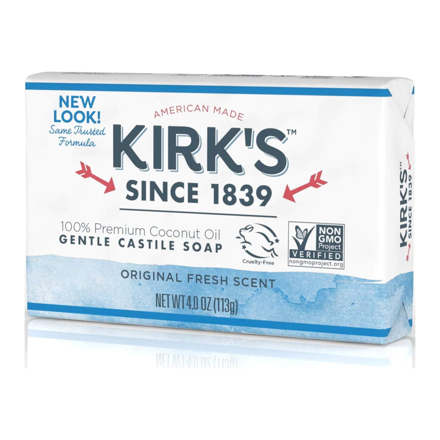 Kirk's Natural Bar Soap, Original Castile 4 oz 10 Pack