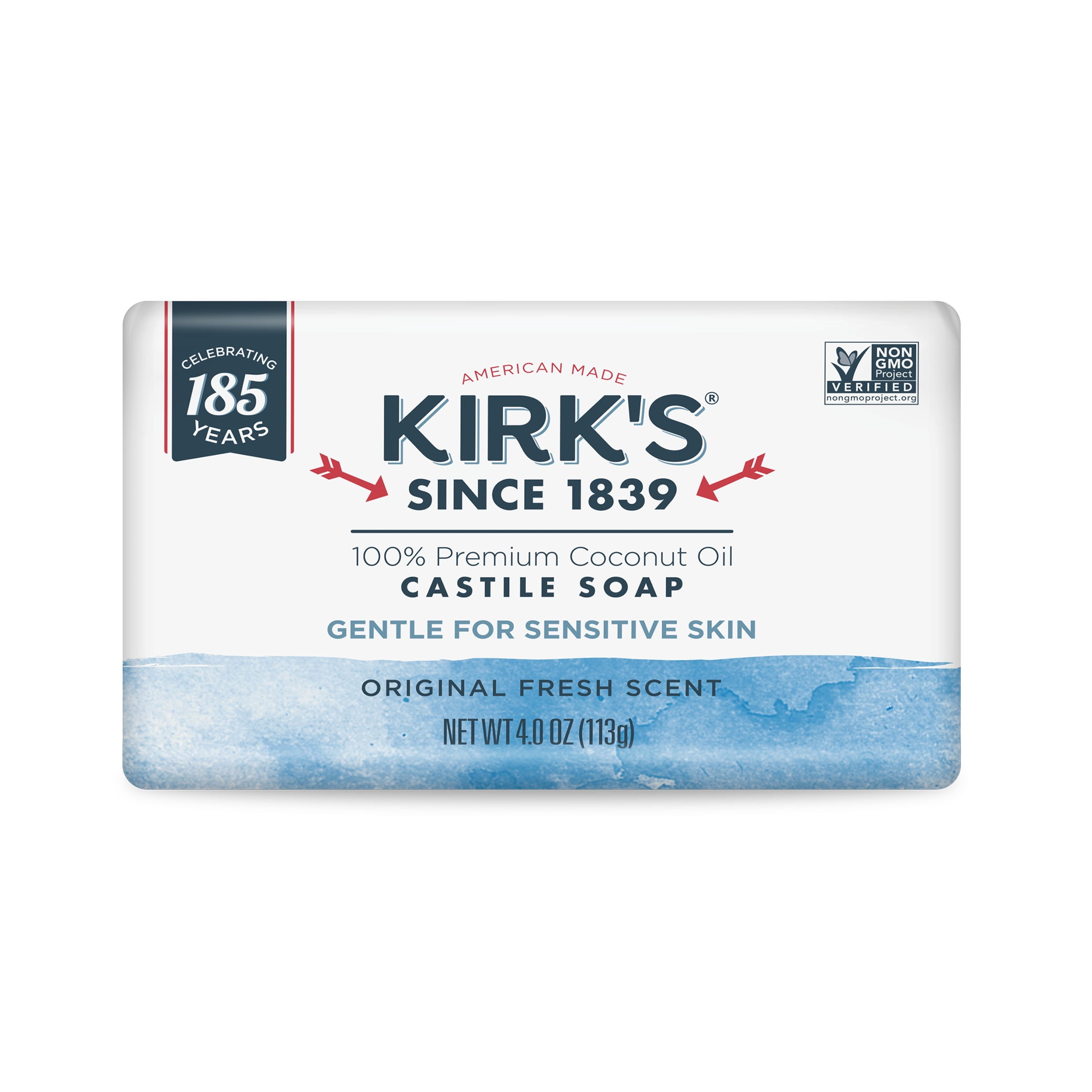 Kirk's Pure Glycerin Original Coco Castile Bar Soap, 4 oz ...