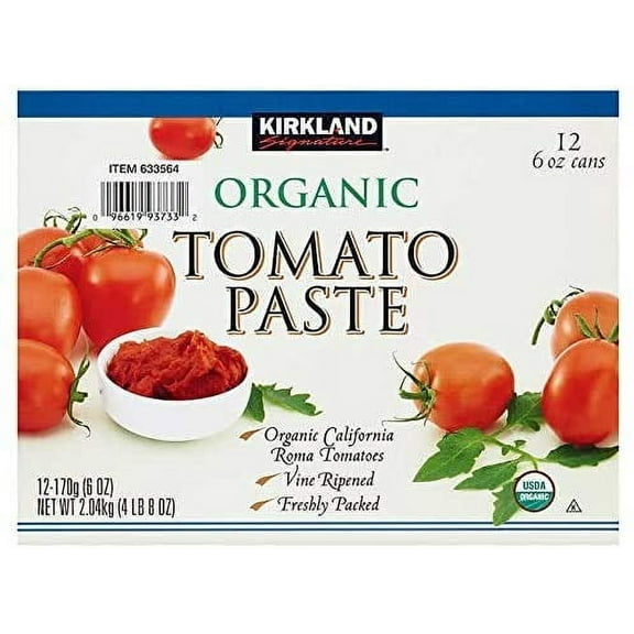 KirkIand Organic Roma Vine Tomato Paste - 12 Pack (6 oz.)
