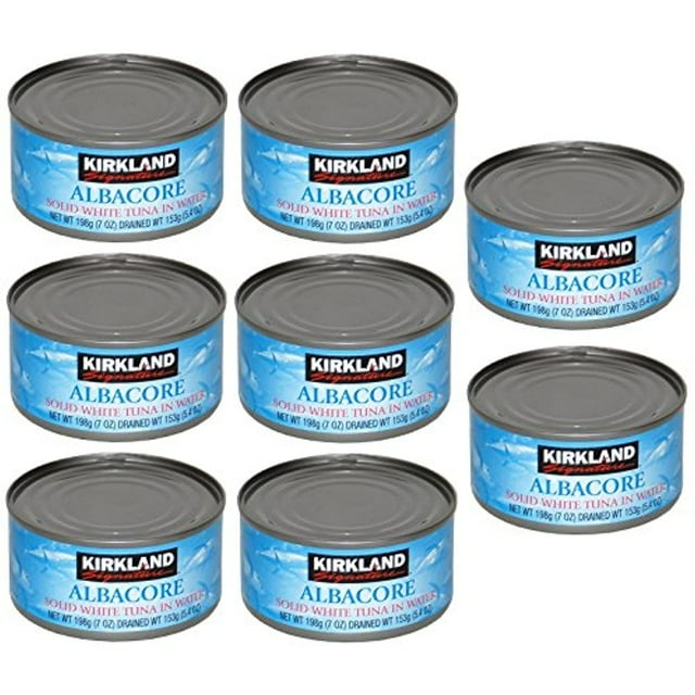 Kirkland Albacore Solid White Tuna in Water 8 Cans (Total Net Weight
