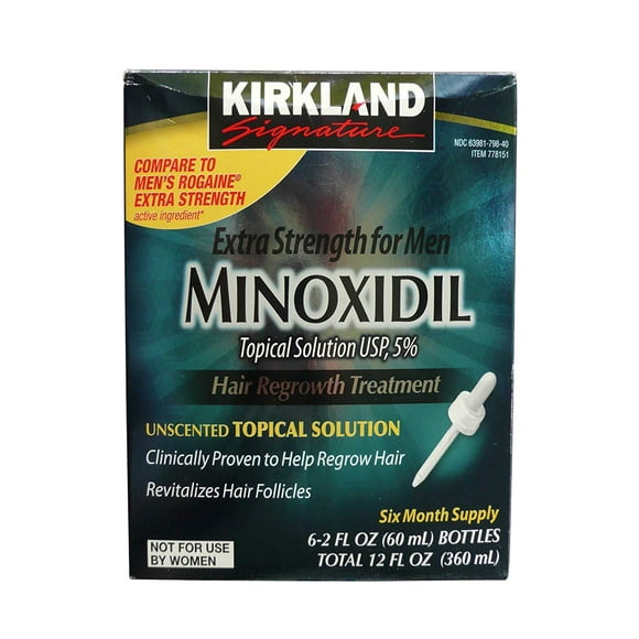 Kirkland Minoxidil 5% Extra Strength Hair Regrowth for Men (12 Month supply (economy size))