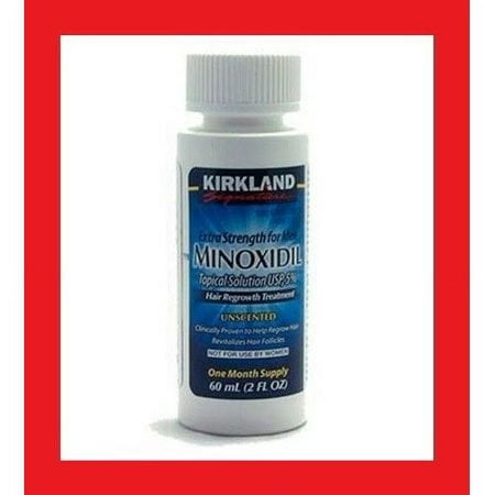 Kirkland Minoxidil 5% Extra Strength Men Hair Regrowth Solution -CHOOSE QUANTITY 1 Month Supply (Drop Applicator Not Included)