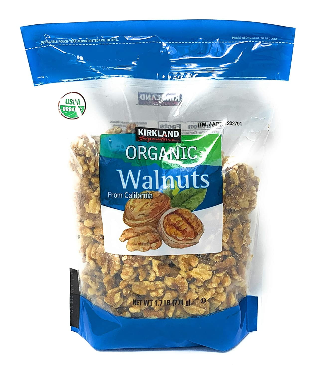 walnutsさま専用 Kirkland Organic Raw Unsalted Walnuts, Non-GMO - 1.7 Pounds