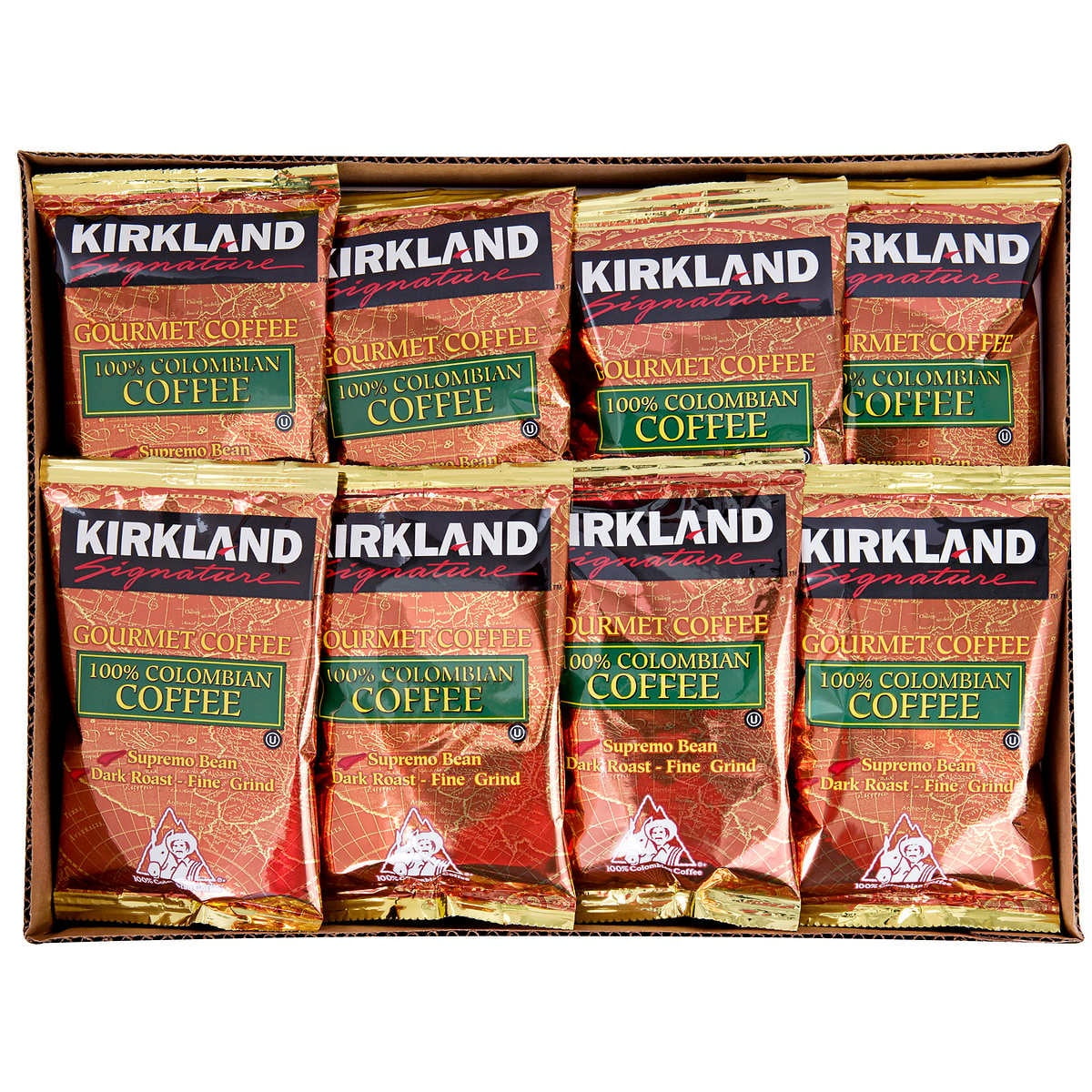 Kirkland Signature 100 Colombian Coffee, Dark Roast, 1.75 oz, 42count