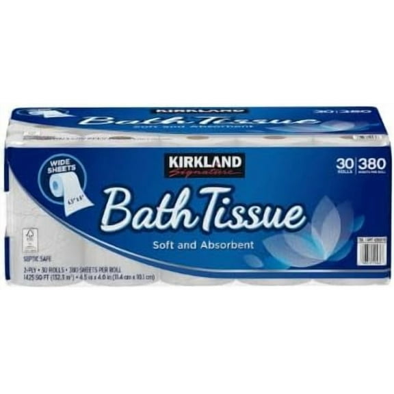 BLUE RIBBON 2-Ply Bath Tissue, 30 Rolls 380 Per Roll