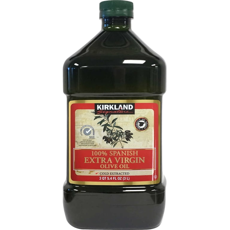 KIRKLAND, 100% Spanish Extra Virgin Olive Oil, Cold Pressed, 3