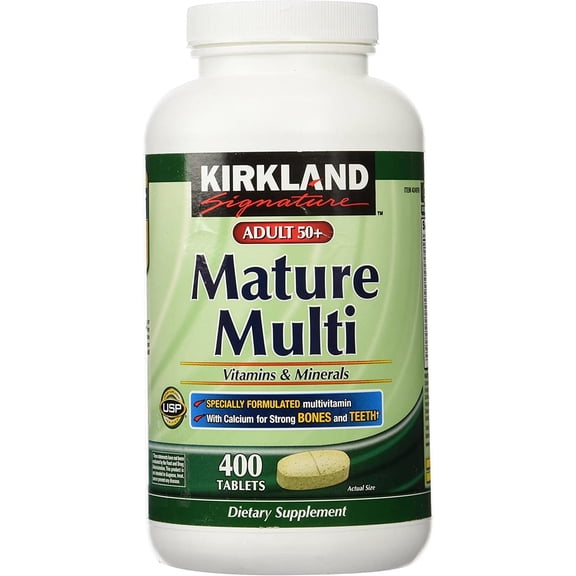 Kirkland Signature Adult 50+ Senior Formulation - Multi Vitamins & Minerals, 400 Tablets