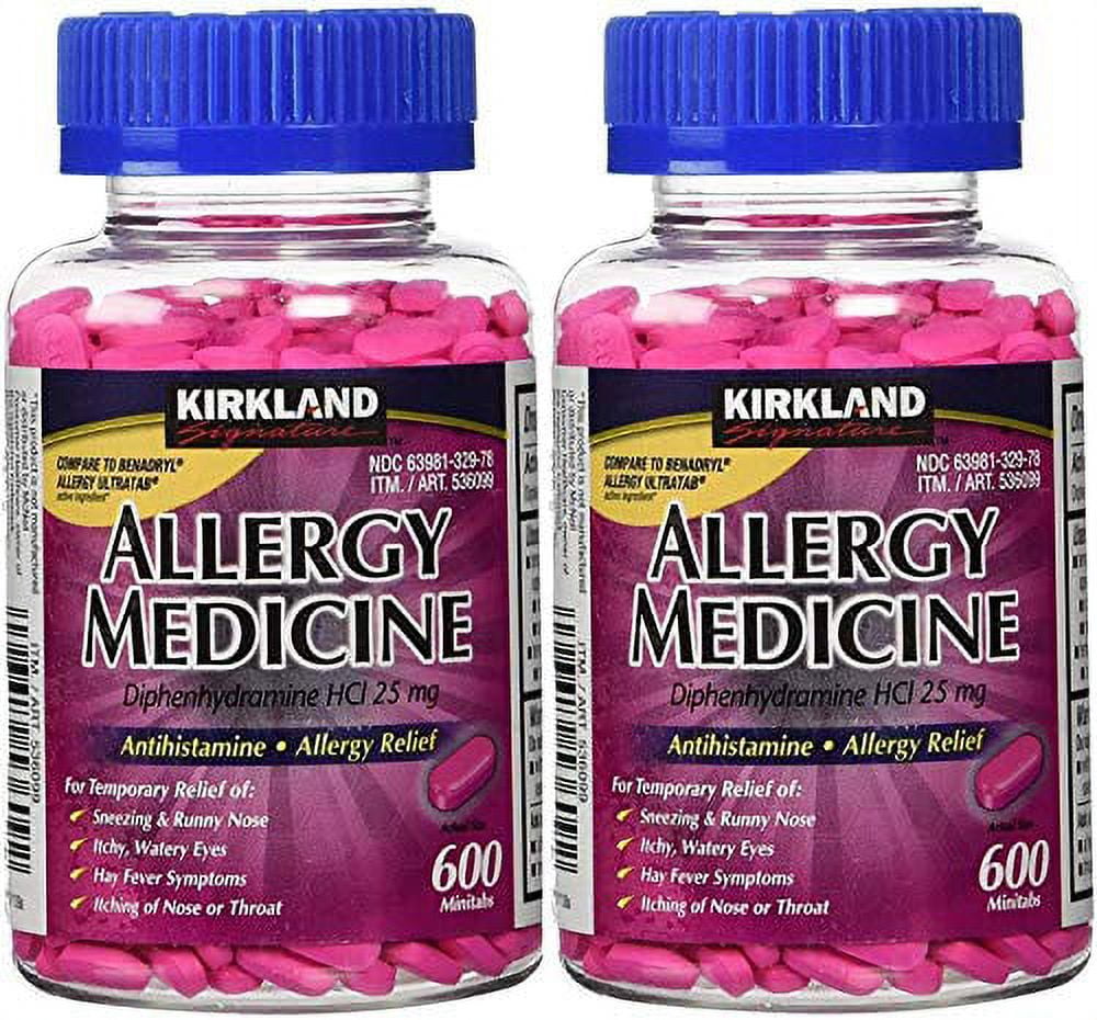 Kirkland Signature Allergy Medicine Diphenhydramine 25 Mg 600 Count