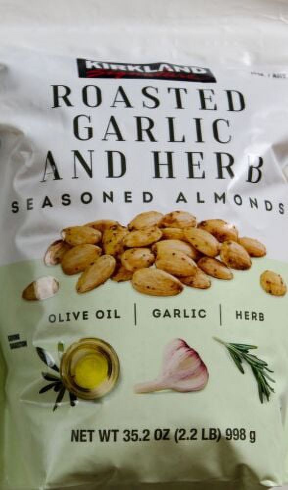 Kirkland Signature Almonds Roasted Garlic and Herb, 35 Ounce