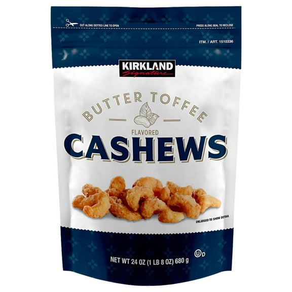 Kirkland Signature Butter Toffee Cashews 24 Ounce